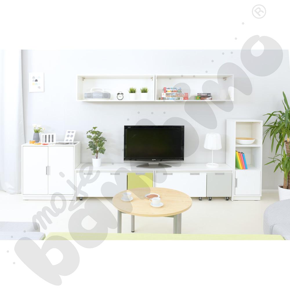 Quadro - szeroka szafka wisząca, biała