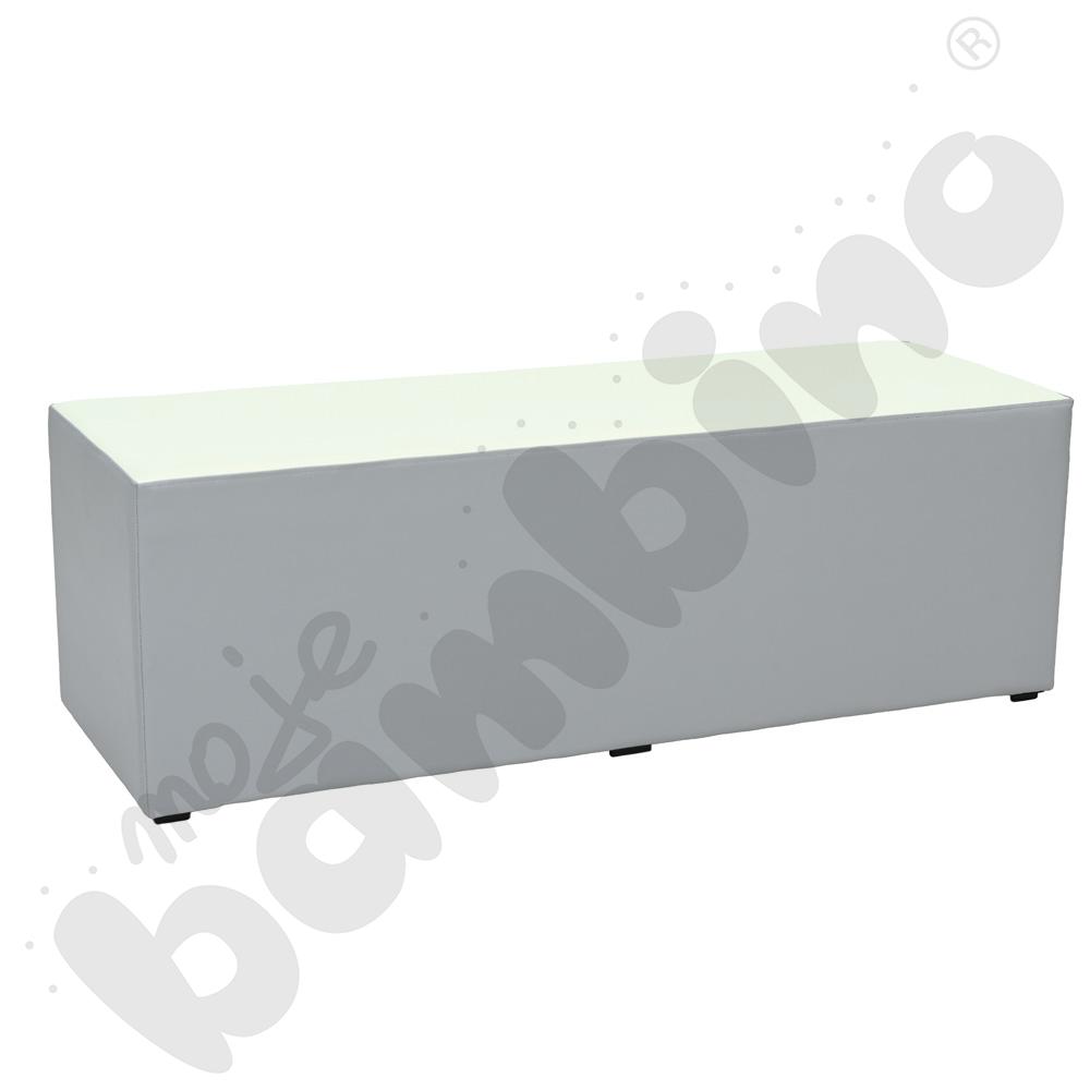 Siedzisko tapicerowane duże, szaro-jasnozielone