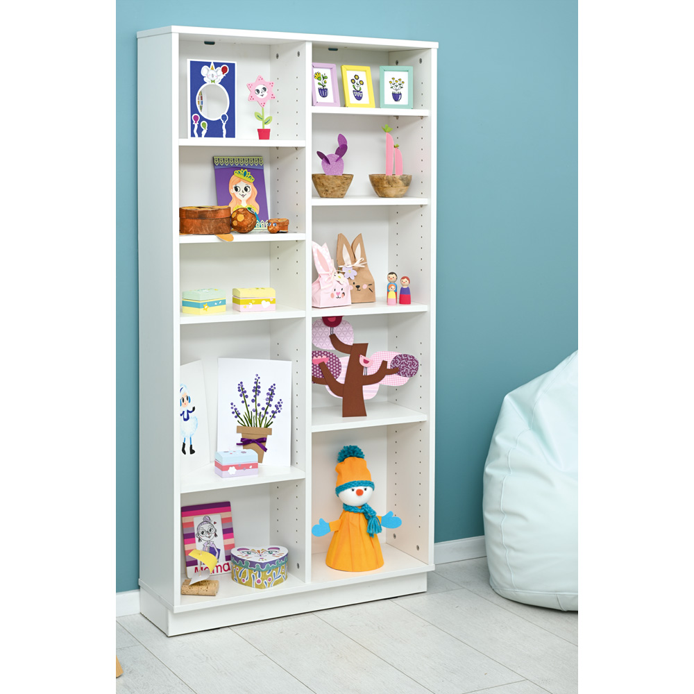 Quadro - regál XL plytký - biely