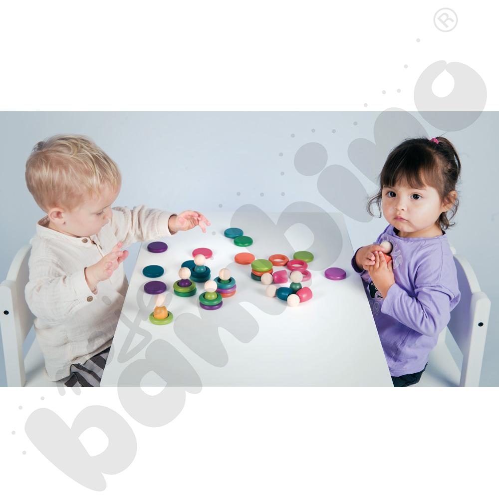 Zestaw drewnianych kształtów do sortowania