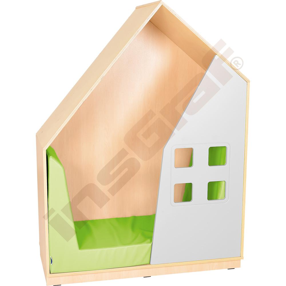 Quadro - skříňka - domeček- šedá