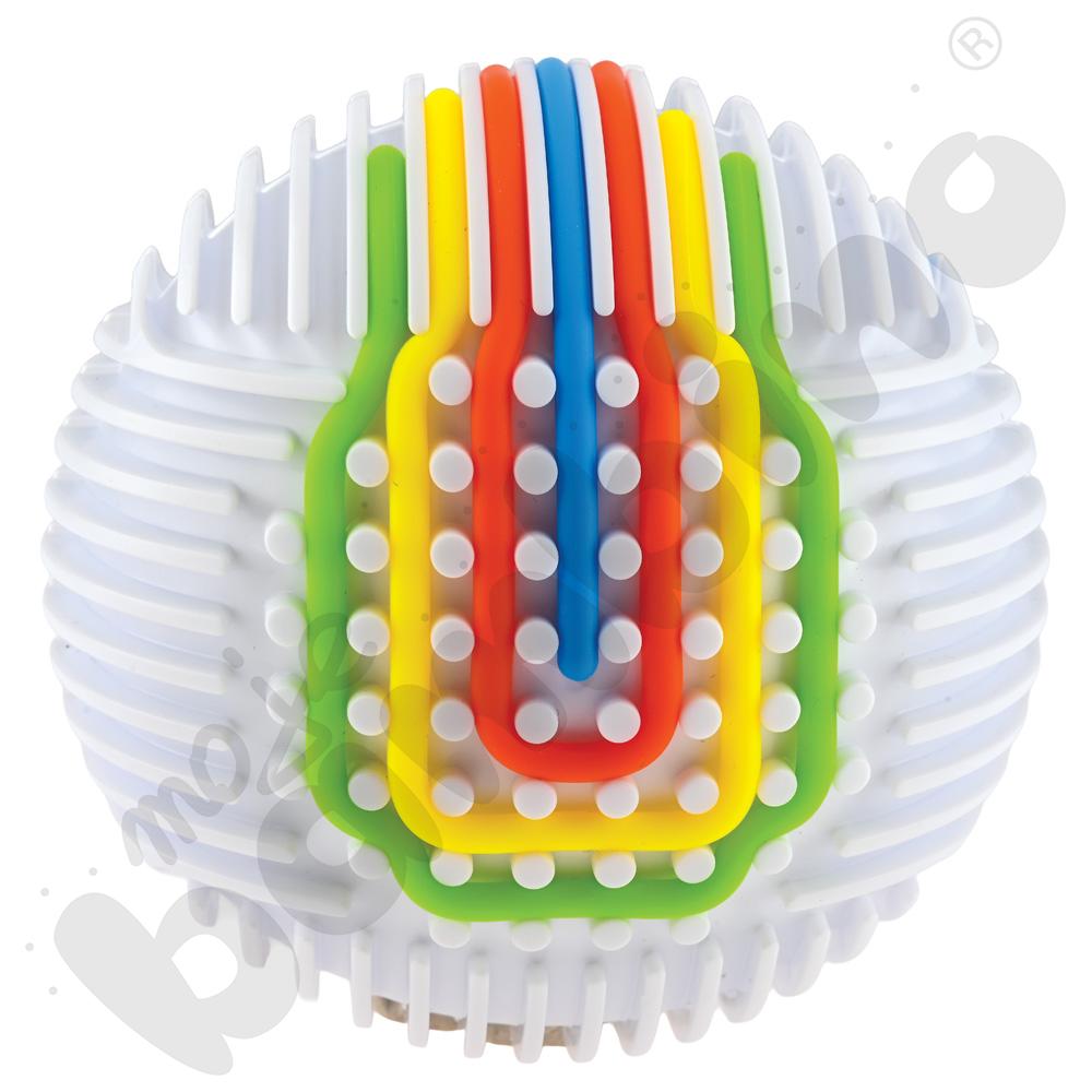 Piłka sensoryczna z kolorowymi paskami