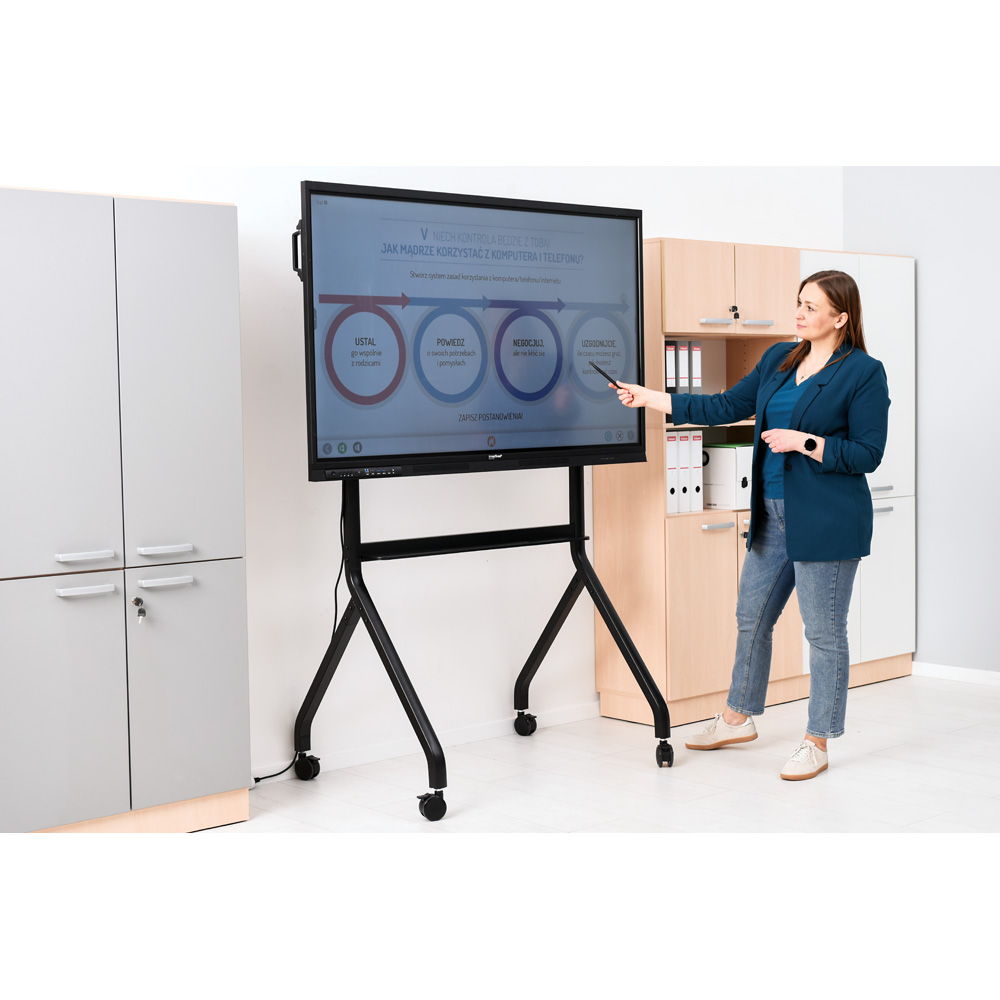 Interaktívny monitor insGraf Digital EduSpace 65 na mobilnom stojane