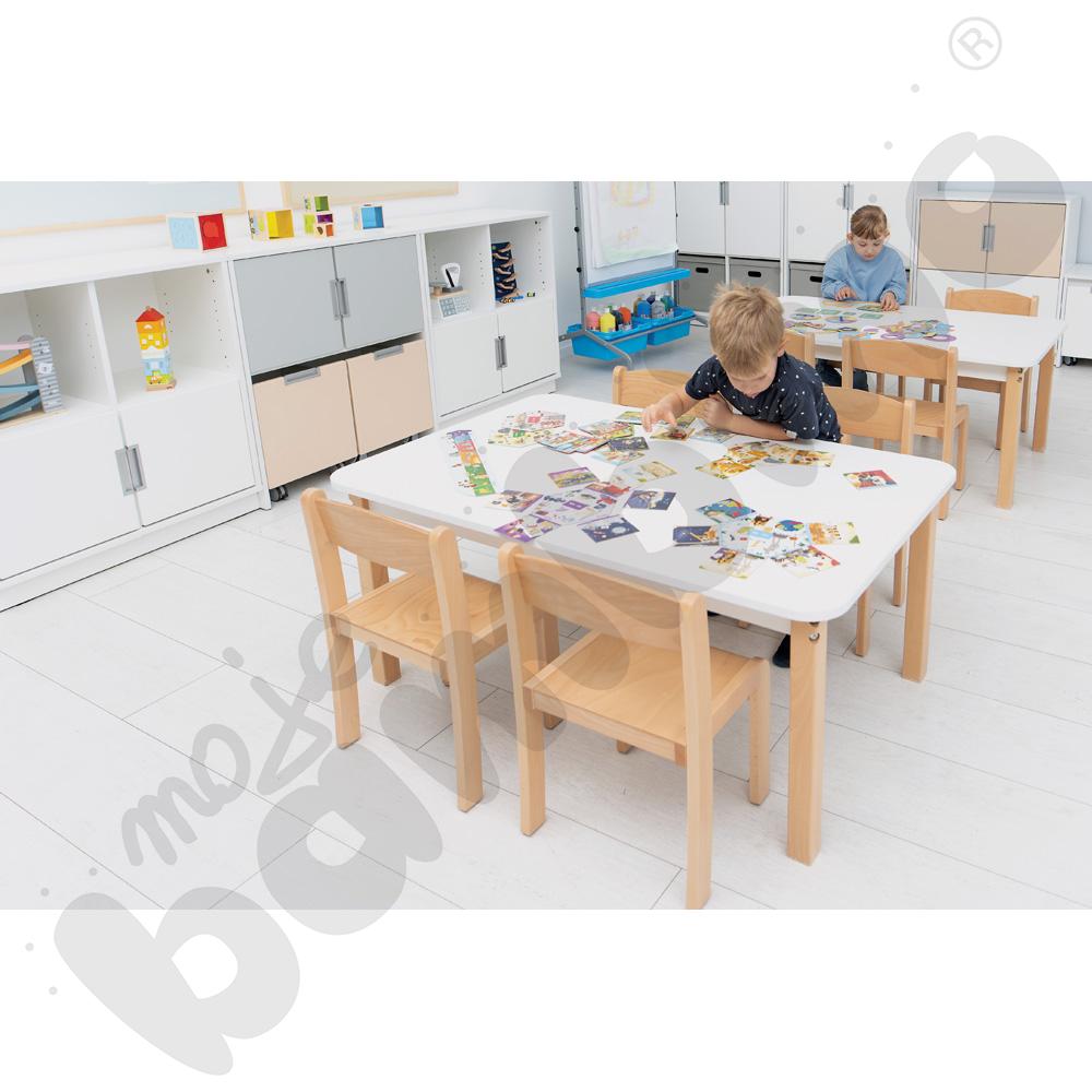 Blat prostokątny biały