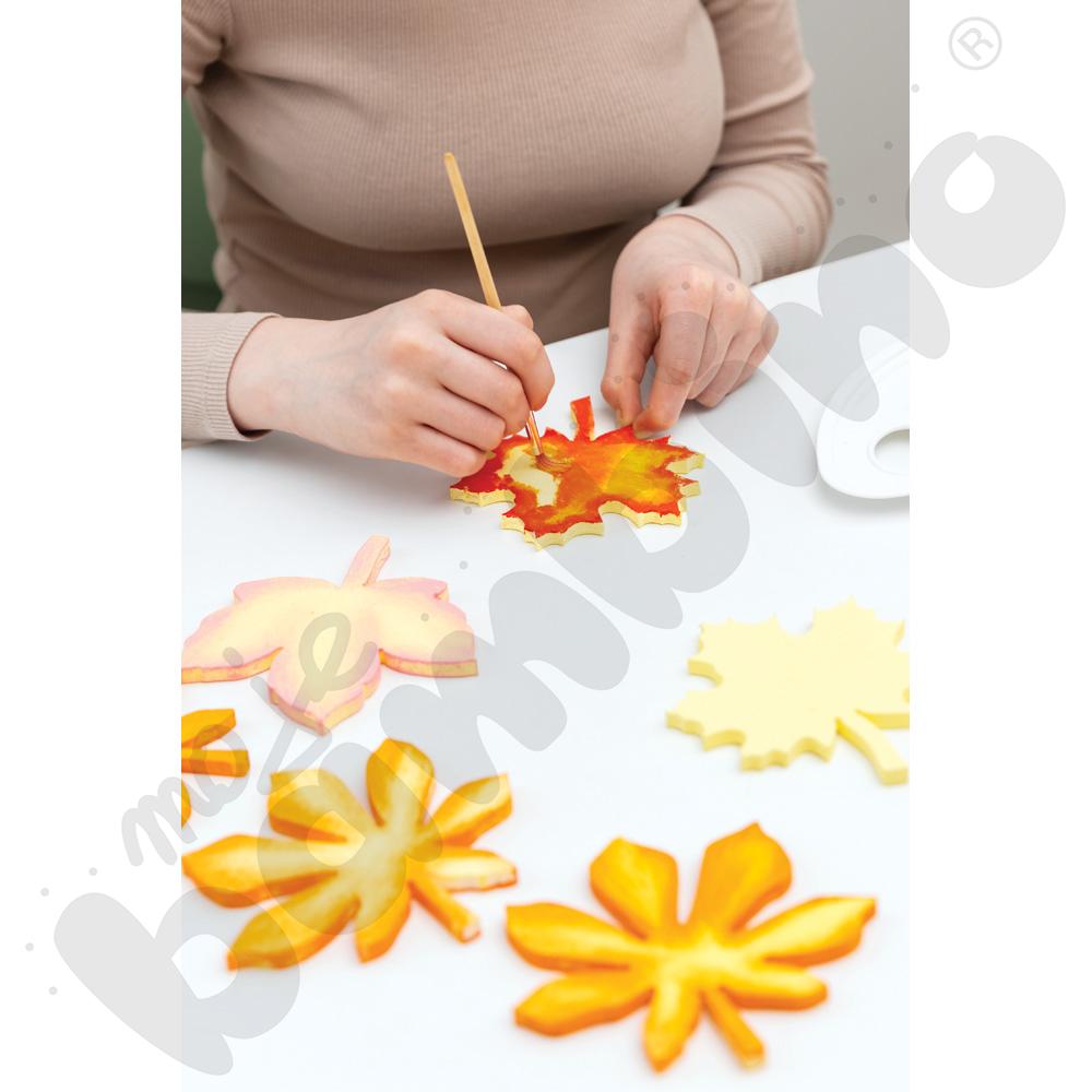 Piankowe kształty do ozdabiania - liście, 40 szt.