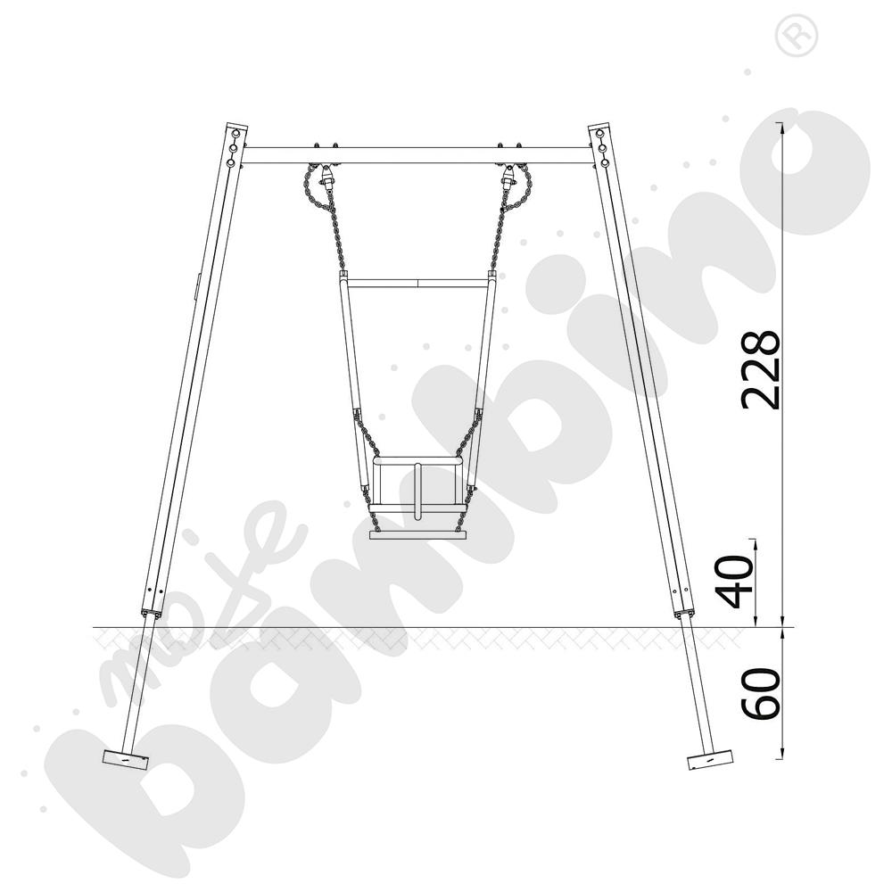 Quadro - huśtawka z zawiesiem Rodzic-dziecko 