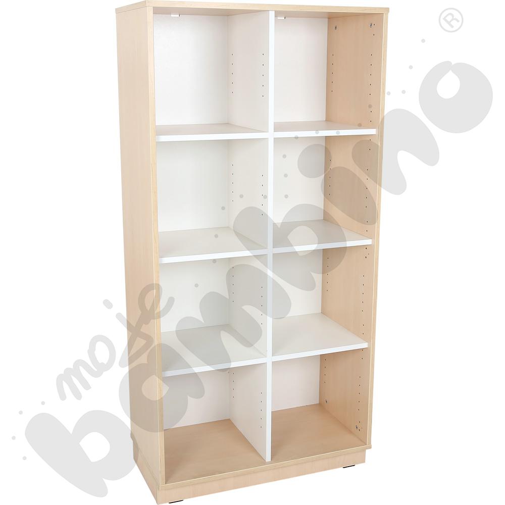 Quadro - regał XL z przegrodą i 3 półkami, klon