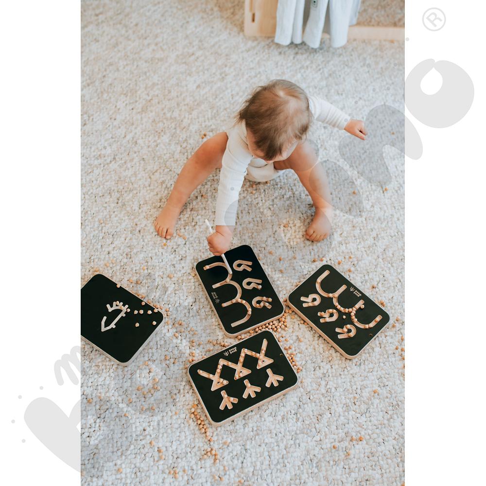 Tablice grafomotoryczne malucha - czarne - MED