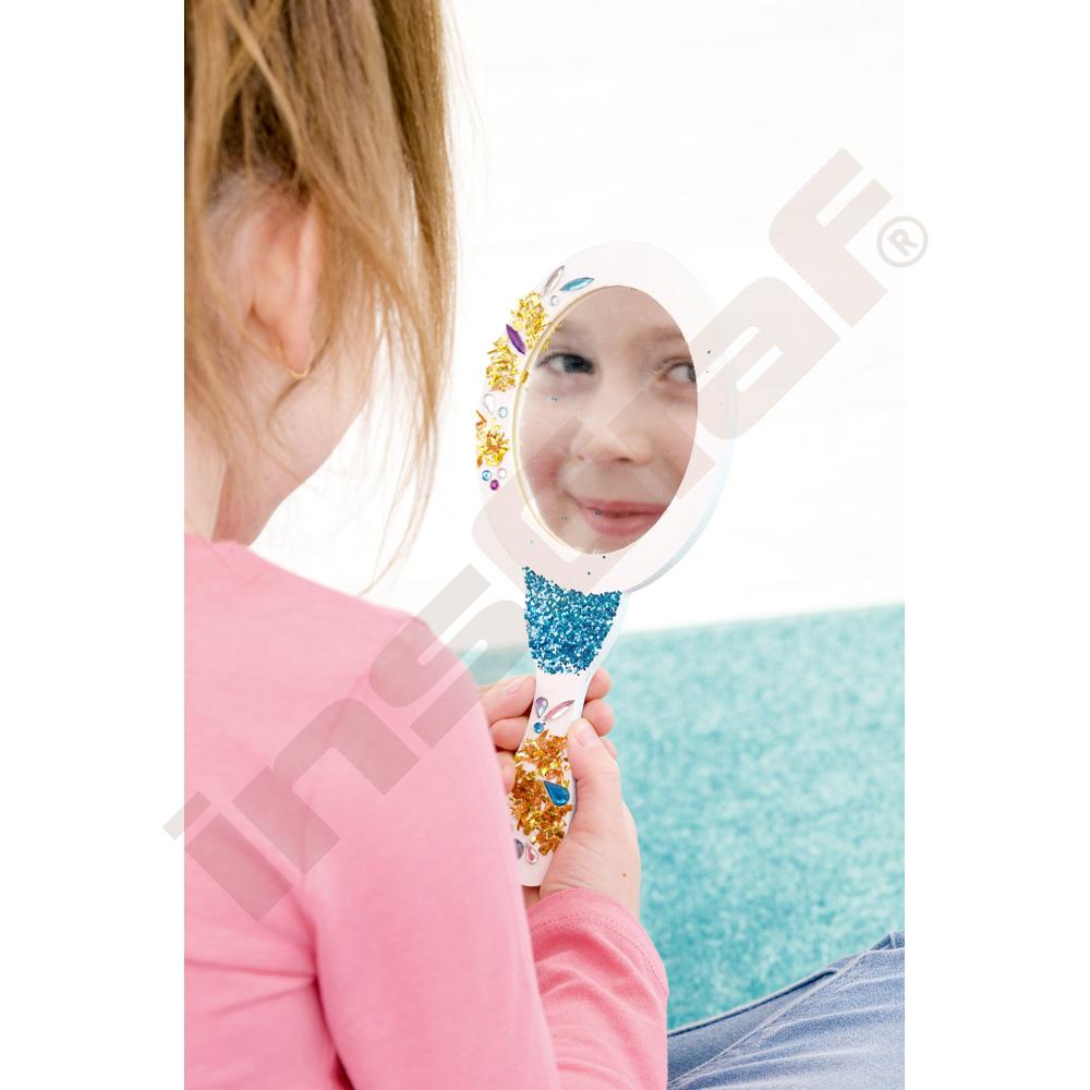 Dřevěná zrcátka k dozdobení, 2 ks