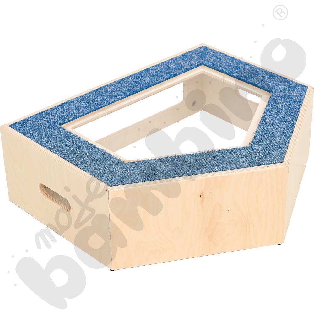 Podest pięciokąt z okienkiem, wys. 20 cm - ciemnoniebieski