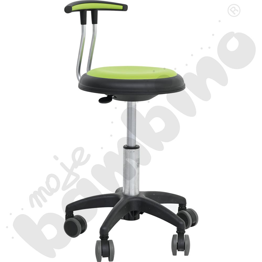 Krzesło Genito z oparciem, wys. 38-48 cm - limonkowe