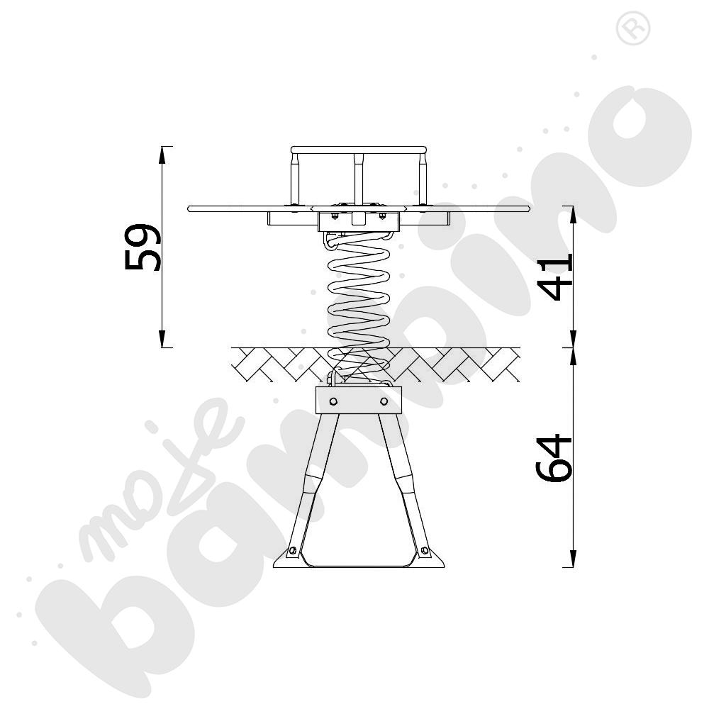 Koniczyna Urbi B na podstawie metalowej
