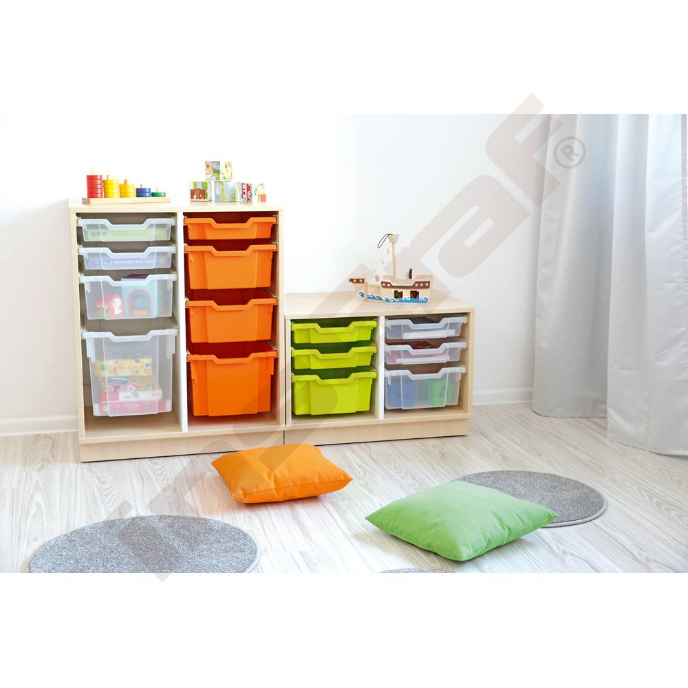 Quadro - skříňka S na plastové zásobníky - 2 sloupy - světlý javor