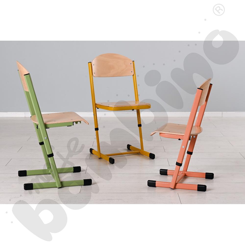 Krzesło T z regulowaną wysokością rozm. 3-4 łososiowe