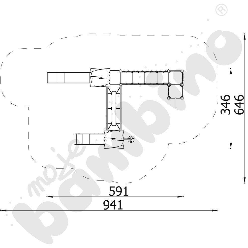 Zestaw Urbi 8, słupy metalowe C