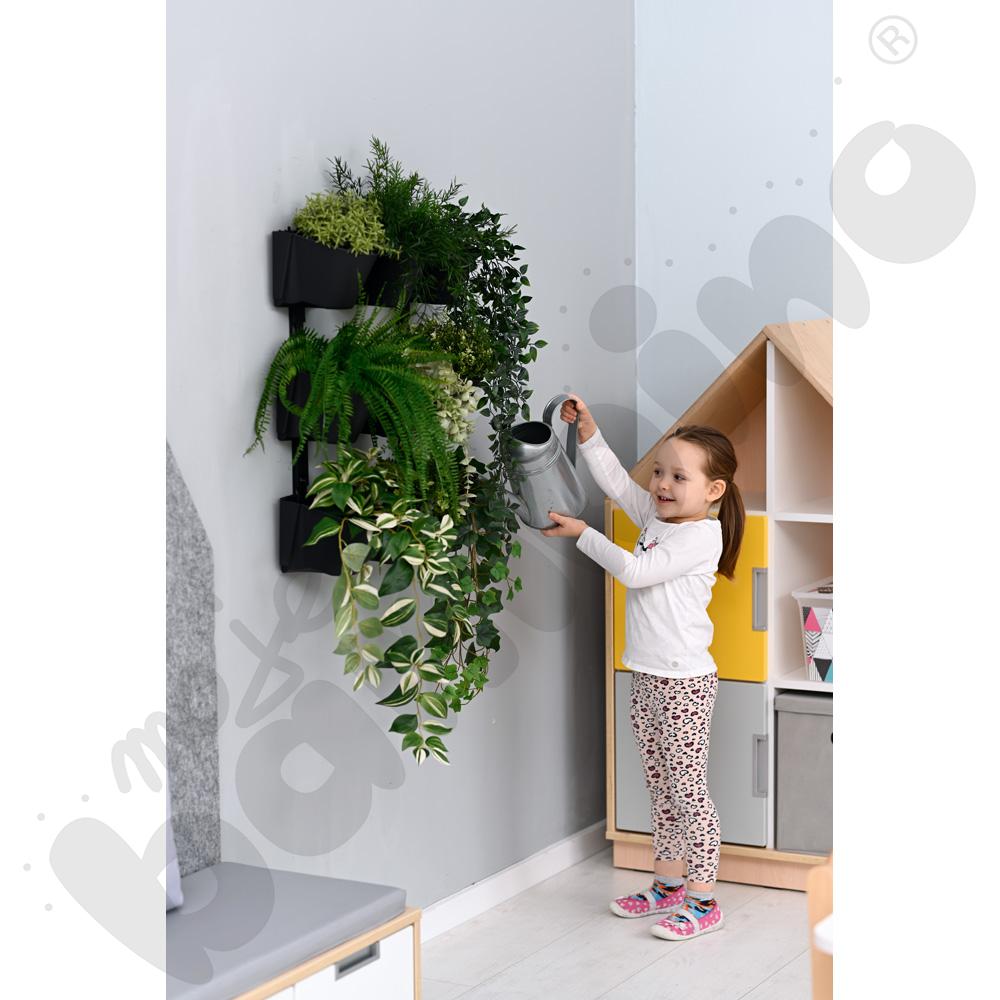 Donice modułowe ścienne na 12 roślin - antracytowe