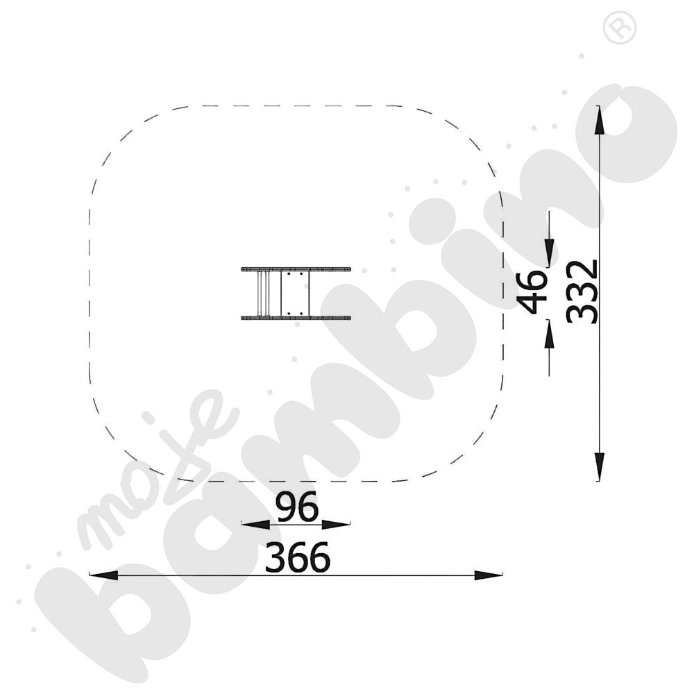 Sprężynowiec Lisek na podstawie betonowej