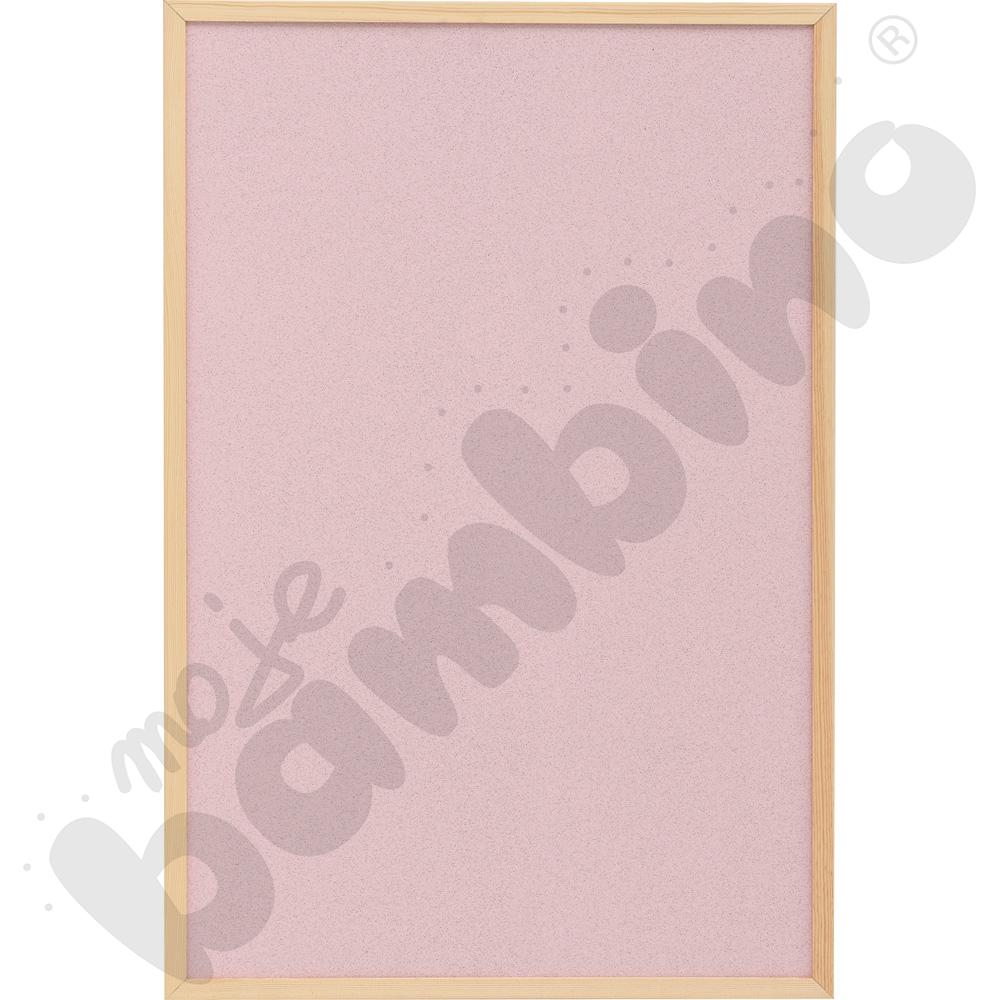 Tablica korkowa 60 x 90 cm - pastelowy róż