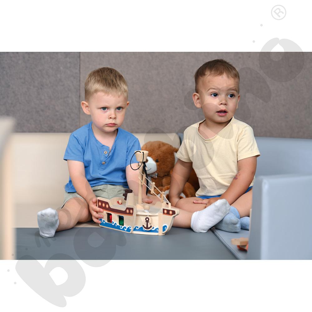 Materac kwadrat szary do kojca Siessta - MED