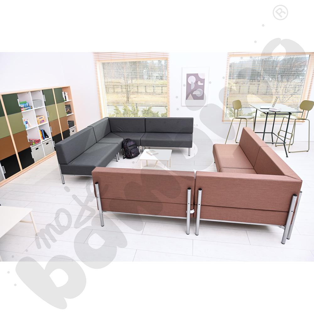 Fotel Inflamea 1, 2 os. - ciemnoszary