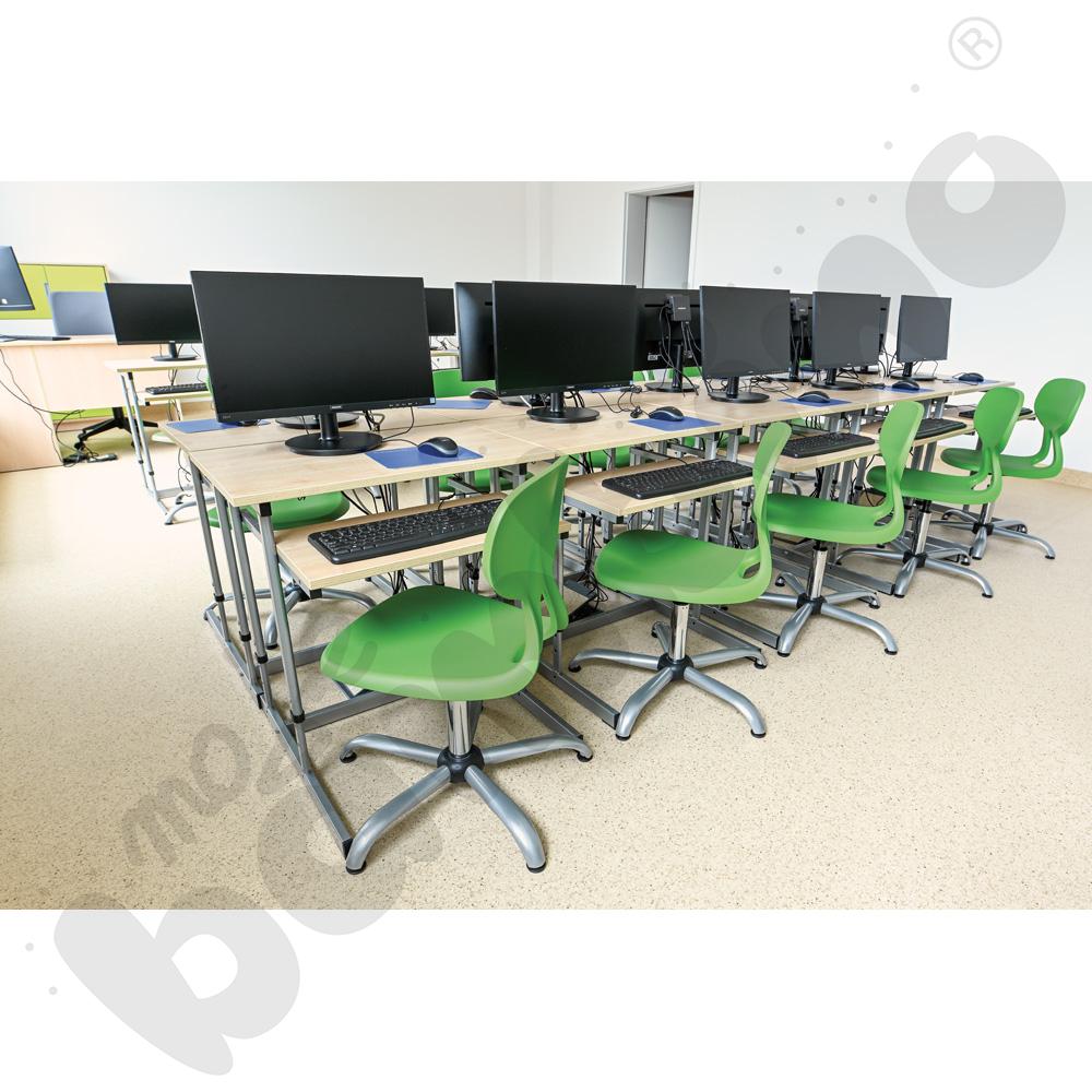 Krzesło Colores obrotowe z reg.  wys. zielone