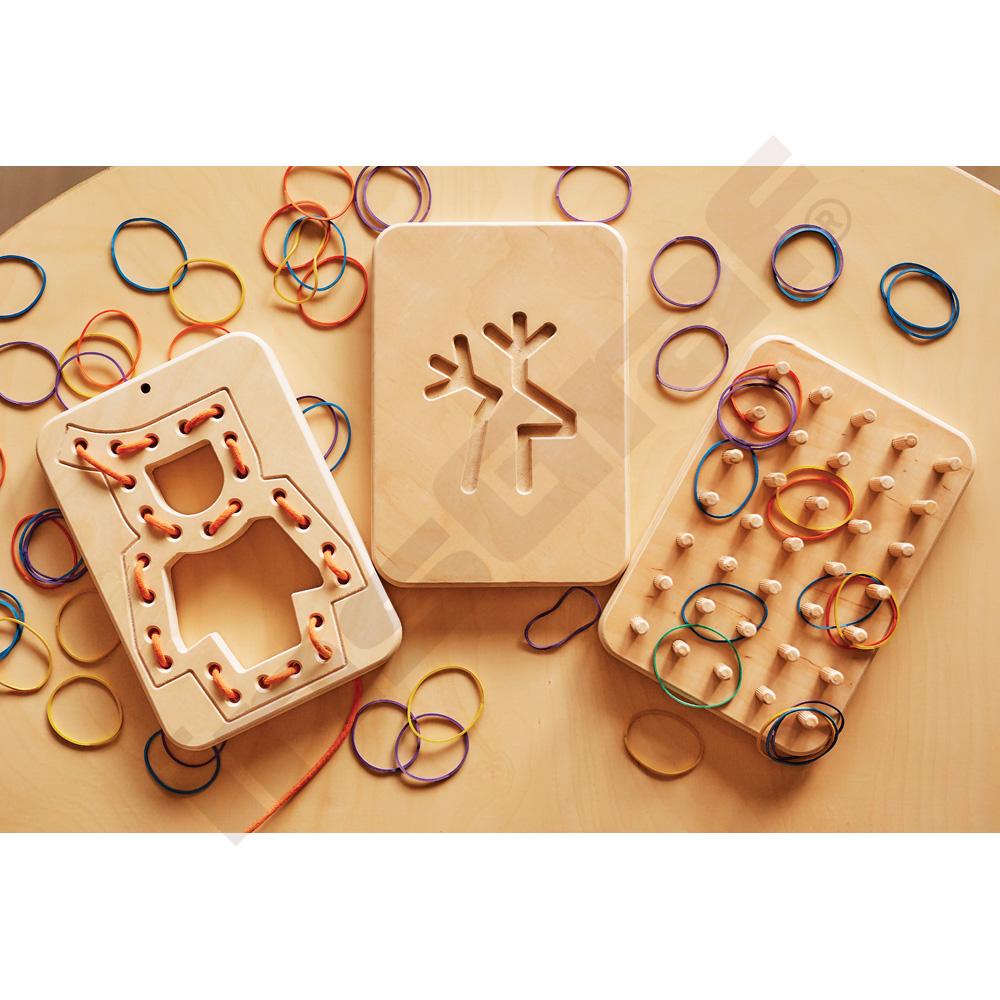 Dřevěný montessori Geoplán Good Wood - přírodní - MED