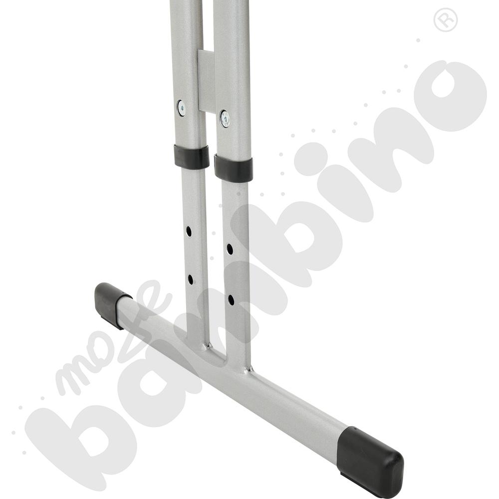 Stół IN-R 70x50 rozm. 3-7, 1-os., stelaż aluminium, blat buk, obrzeże PU, narożniki zaokrąglone