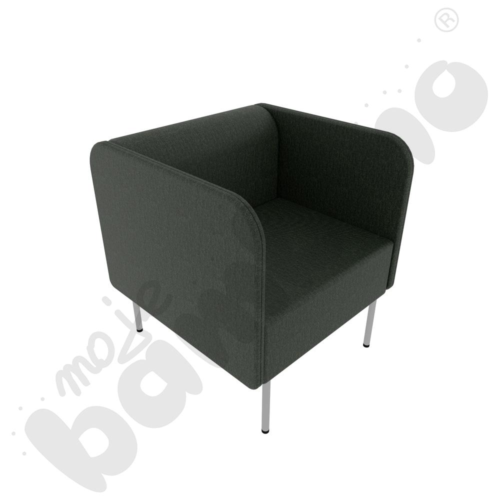 Fotel Versa z filcowymi stopkami, stelaż jasnoszary, tkanina RO33