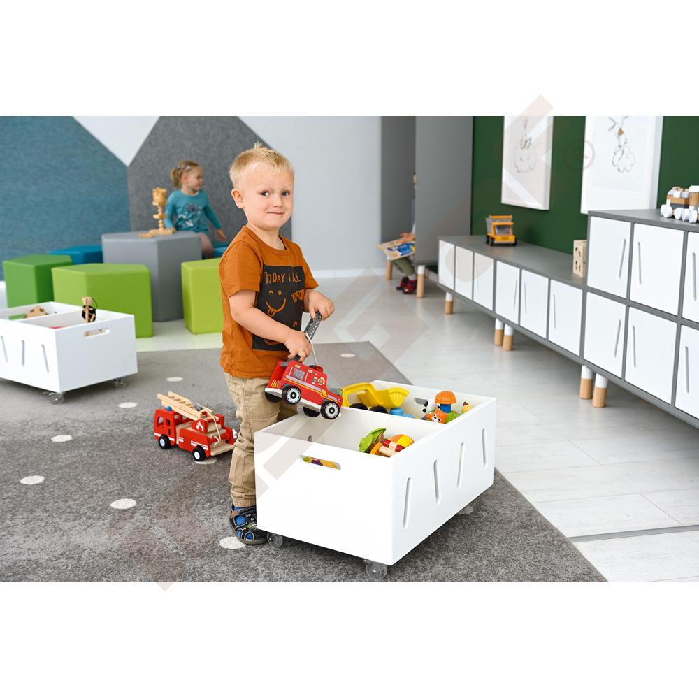 Knihovnička TAB nízká s kolečky 