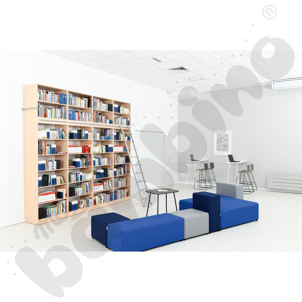 Grande - Wysoki regał z modułem do mocowania drabiny 25 - klon jasny