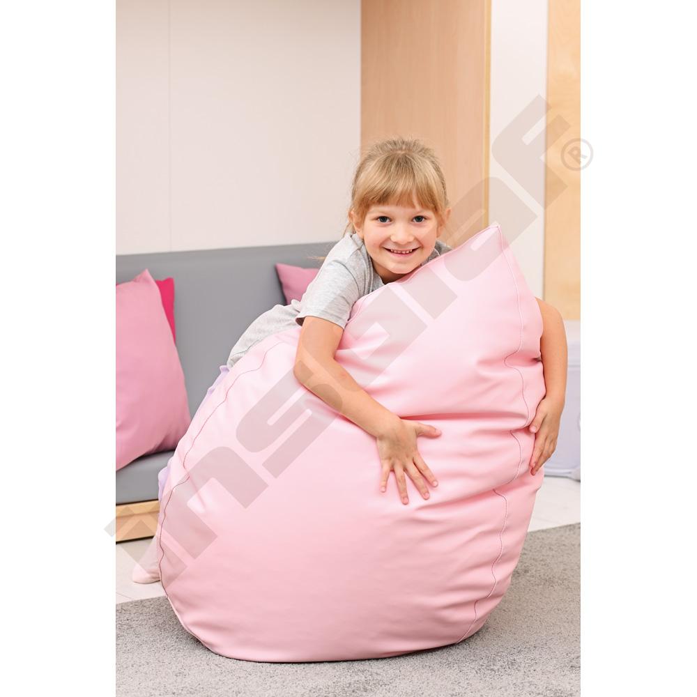 Mini sedací vak pastelově světle růžový