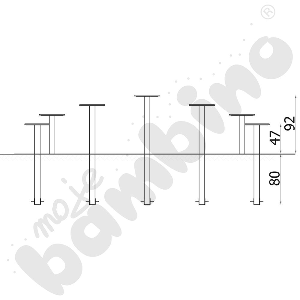 NinjaWorkout Starter - Platformy na słupku