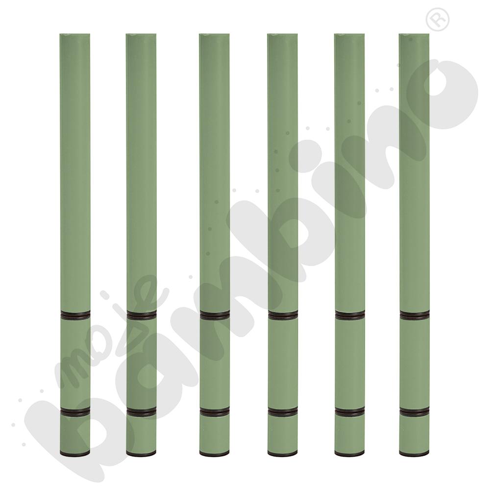 Nogi z reg. do blatów Quadro - oliwkowe, 6 szt. rozm. 0-3 (40-58 cm)