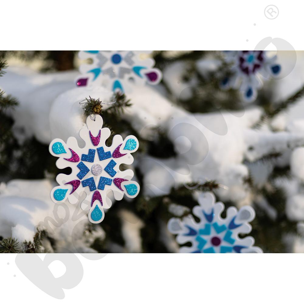 Piankowe płatki śniegu - zestaw ozdób