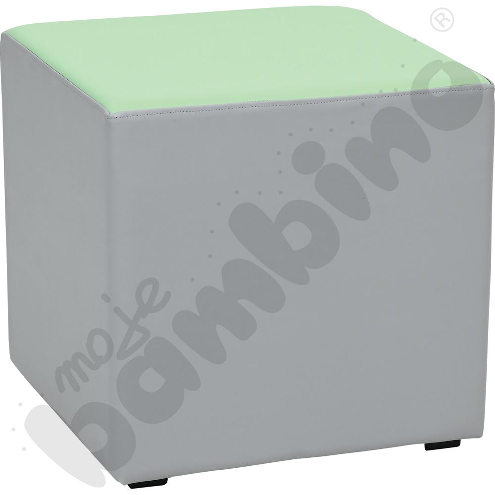 Siedzisko tapicerowane małe, szaro-oliwkowe 