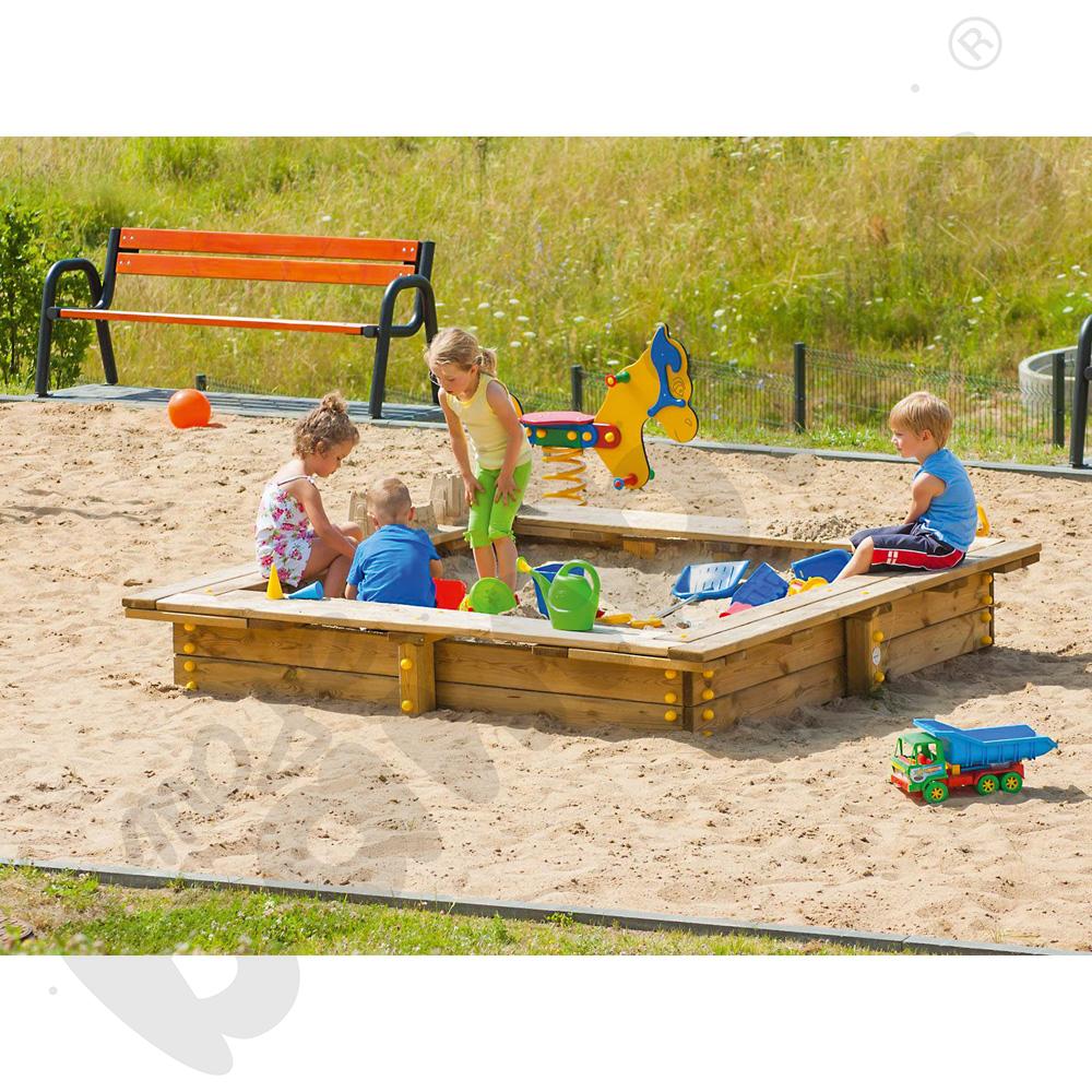 Piaskownica z desek 3 x 3