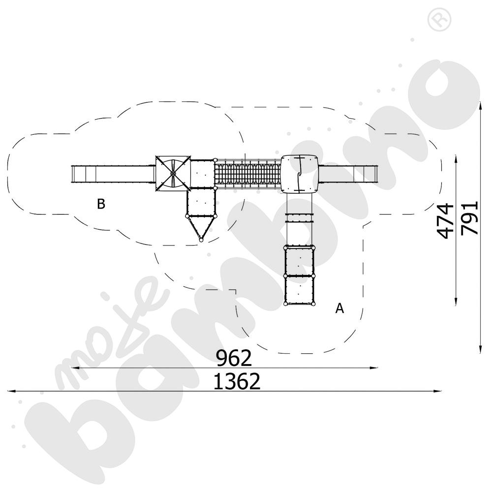 Orbis - wieża 19, metalowe słupy