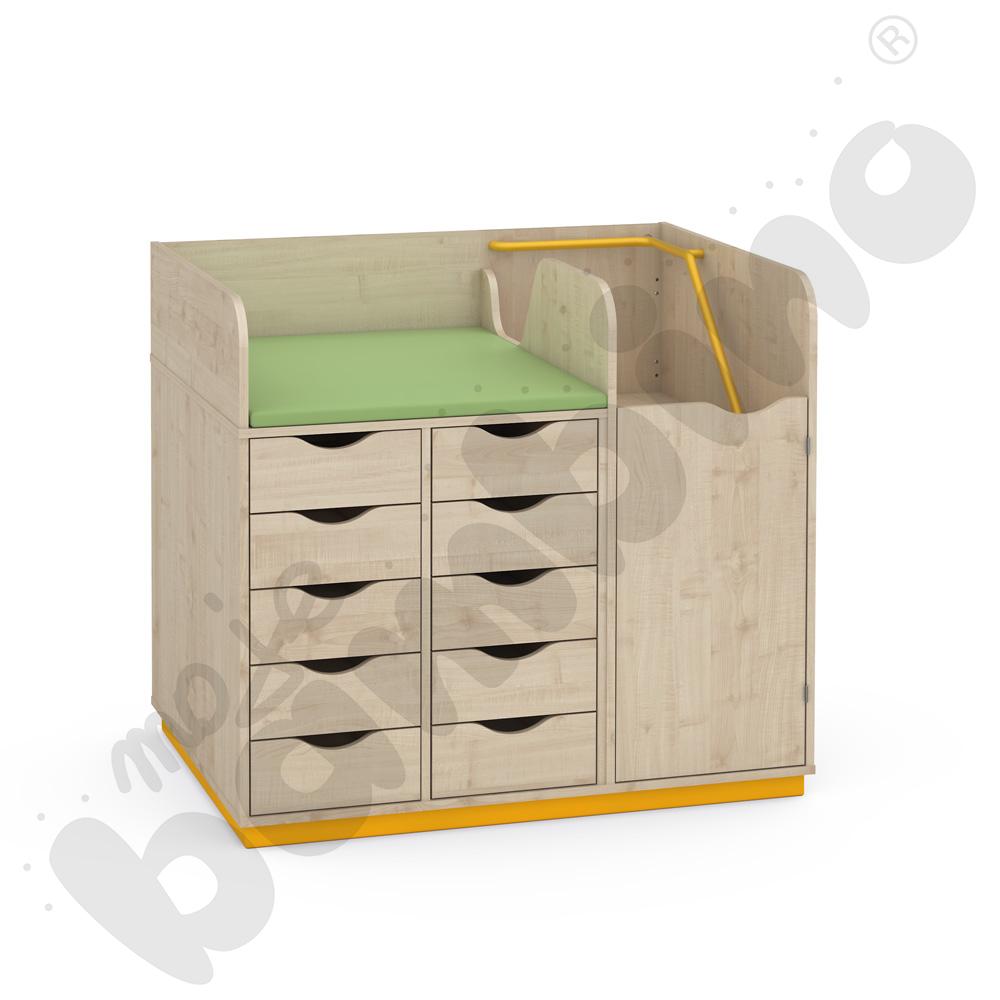 Przewijak ze schodami, 10 szuflad, prawy 2