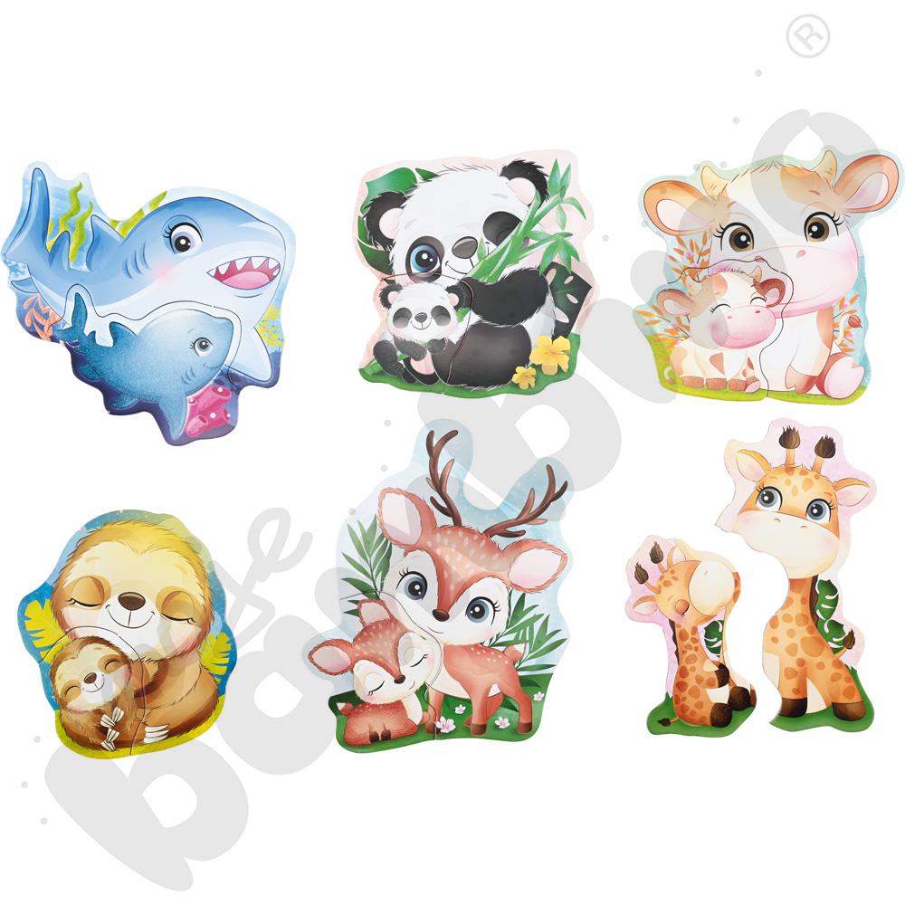 Mama i potomstwo - układanka dotykowa Montessori