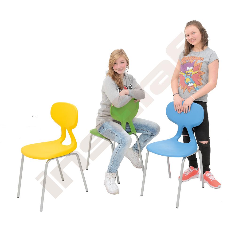 Stolička Colores veľ. 6, výška 46 cm - k stolom 76 cm - zelená