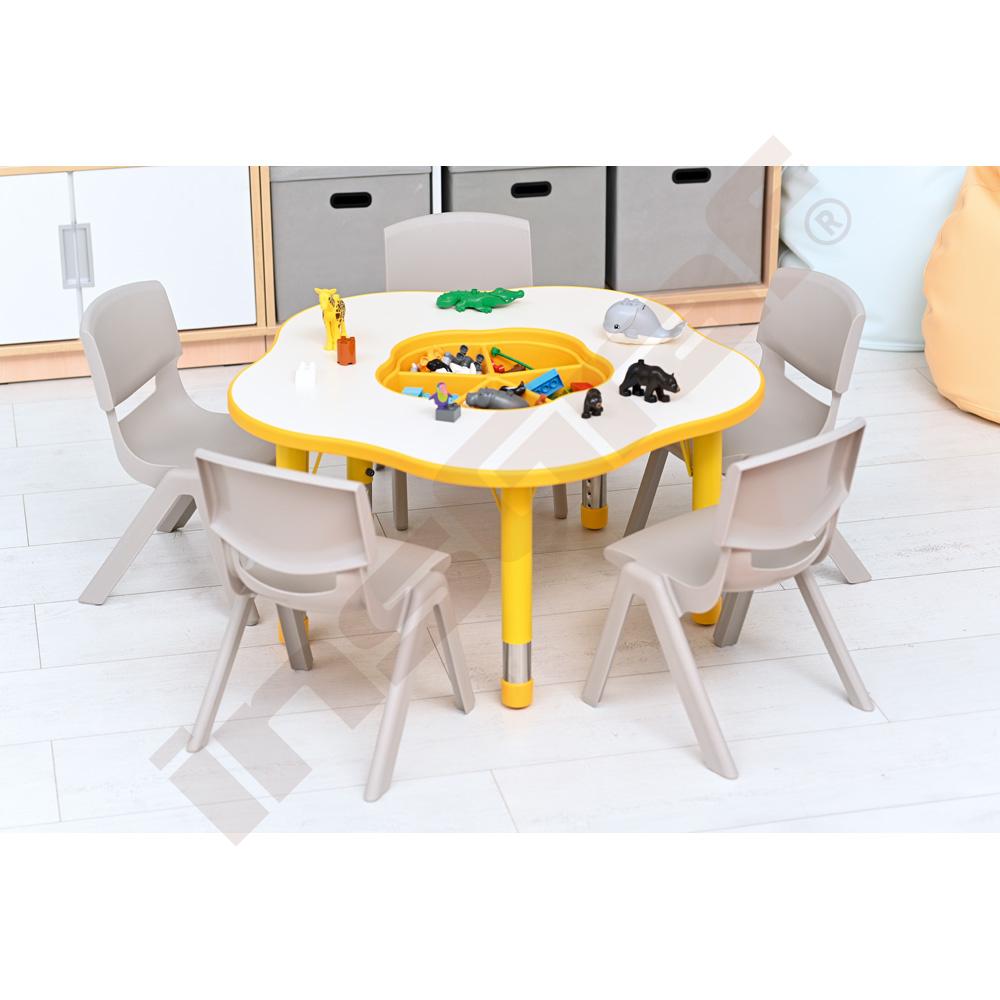 Židle Dumi, vel. 2 - výška 31 cm - ke stolům 53 cm - šedobéžová