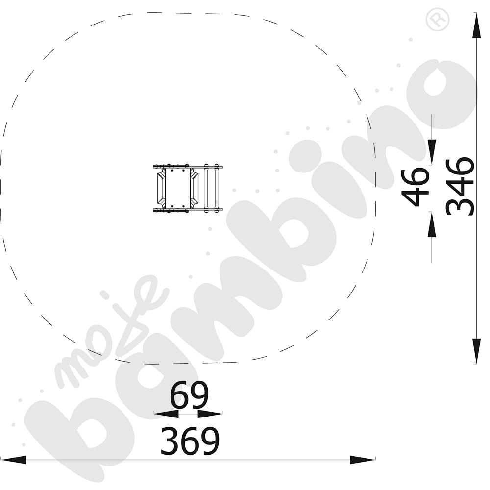 Sprężynowiec Truskawka na podstawie betonowej