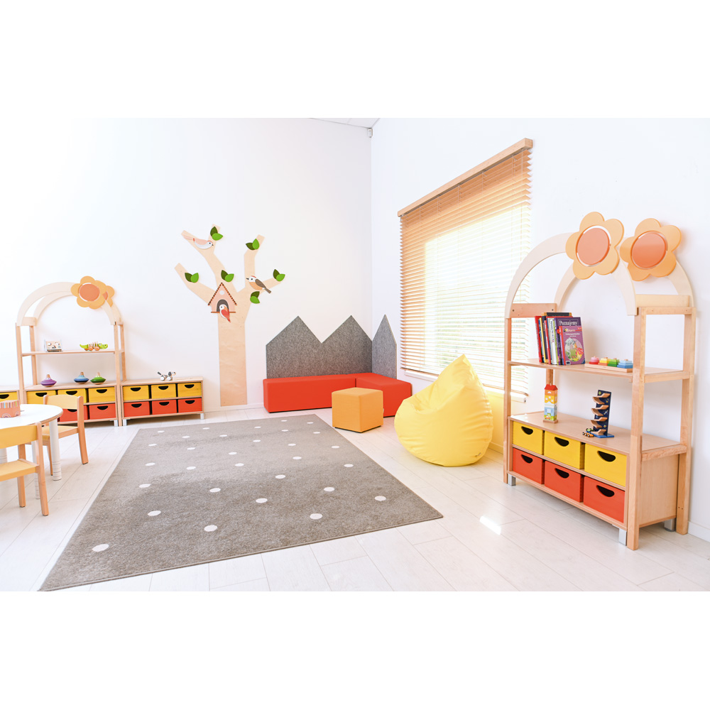 Koberec sivý s bielymi bodkami, 2 x 3 m