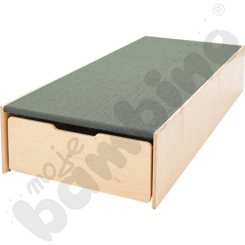 Podest z wnękami po bokach, wys. 30 cm - jasnoszary