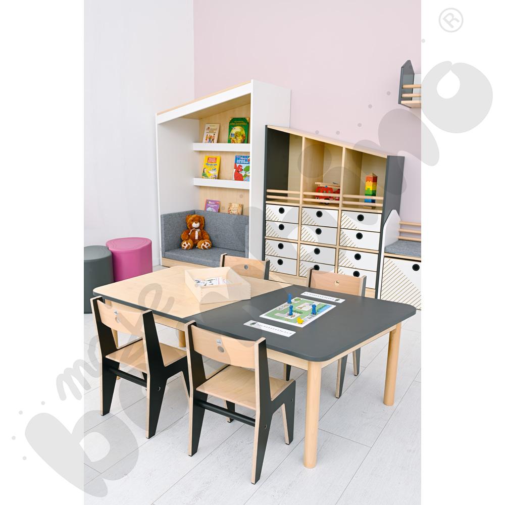 Czarne krzesło FLO 26 cm