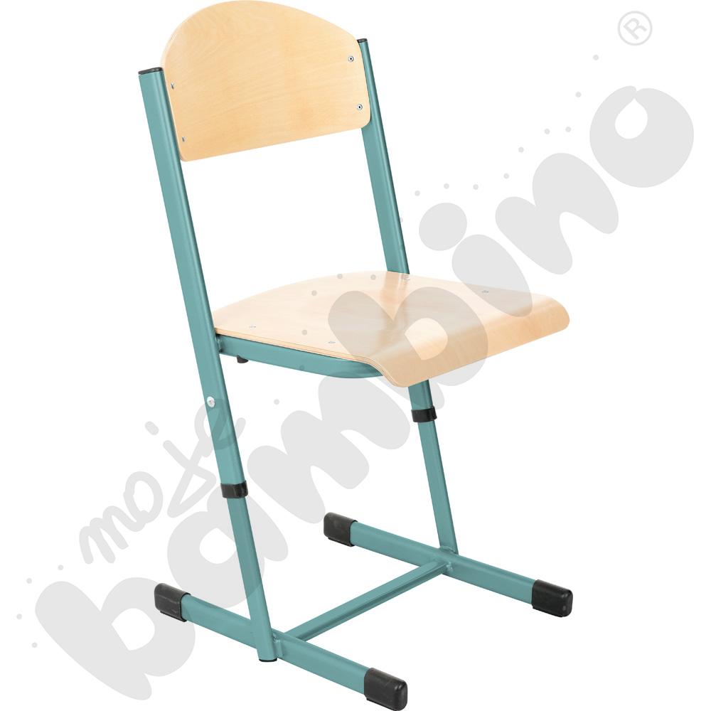 Krzesło T z regulowaną wysokością rozm. 5-6 turkusowe