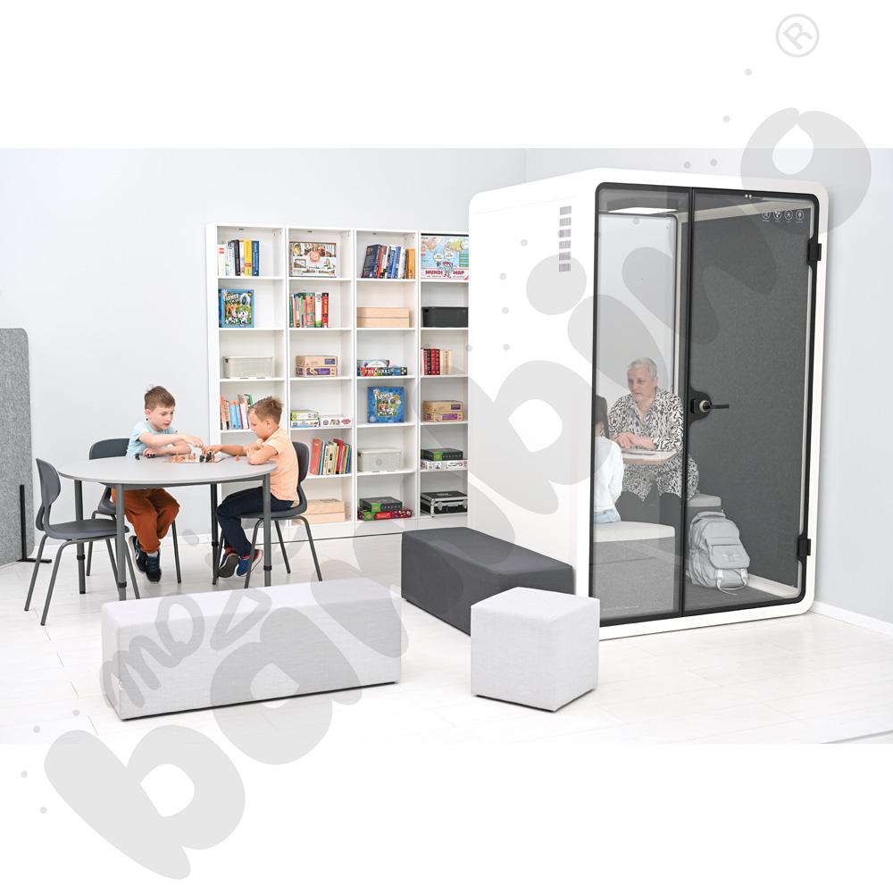 Pufa 1-osobowa Inflamea jasnoszara