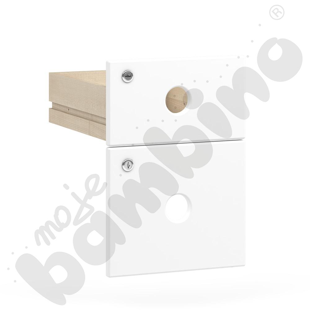 Drzwiczki i szuflada Feria białe lakierowane