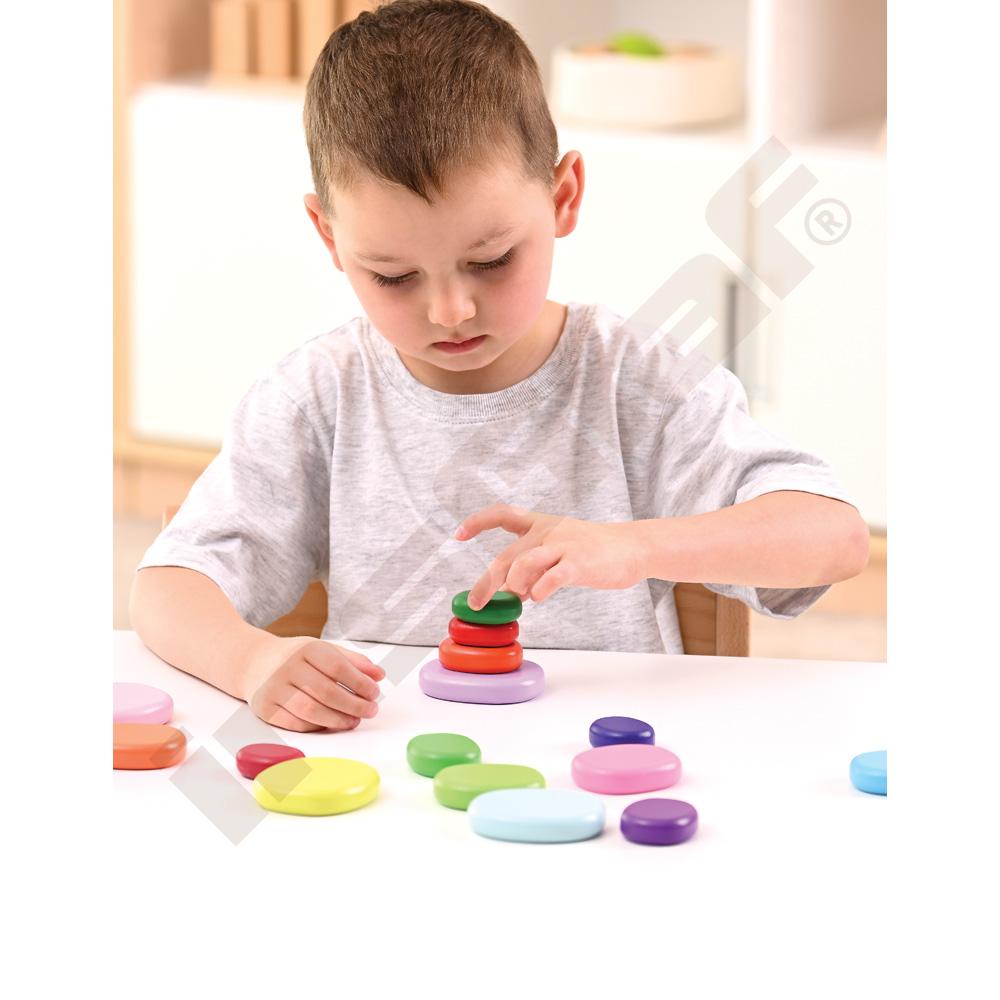 Barevné kameny k manuálním cvičením 