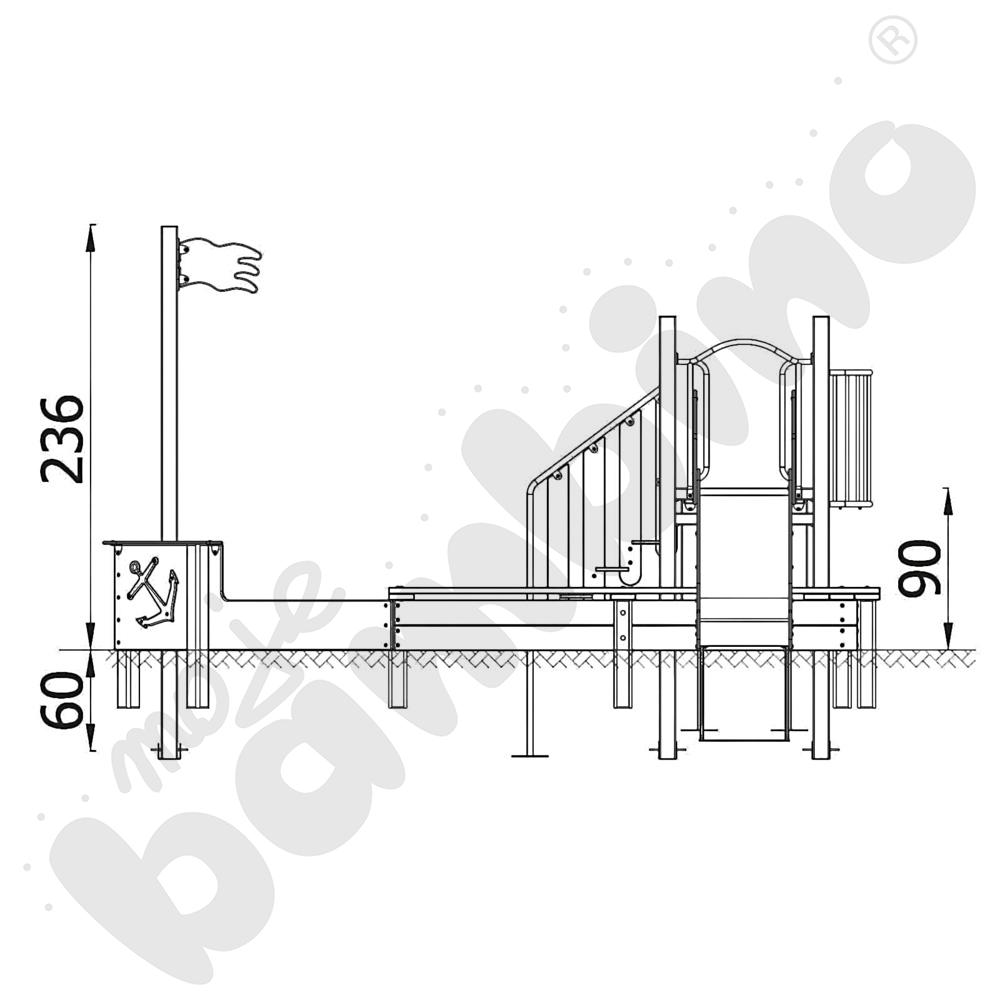 Statek Quadro Simple 12156, metal